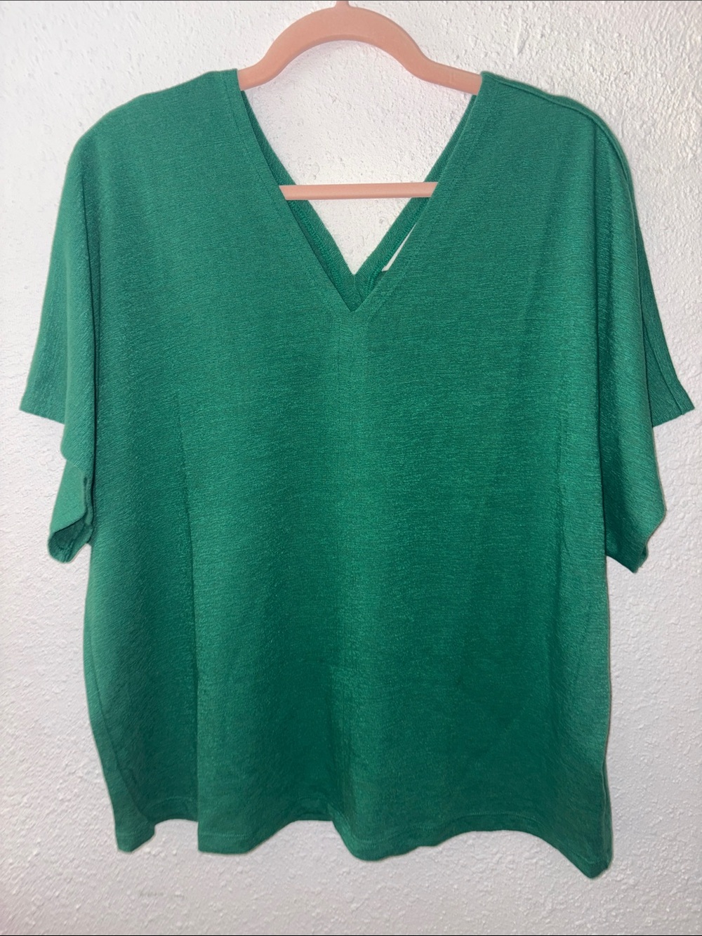 QVC Carla Rockmore Collection V neck T Large EUC